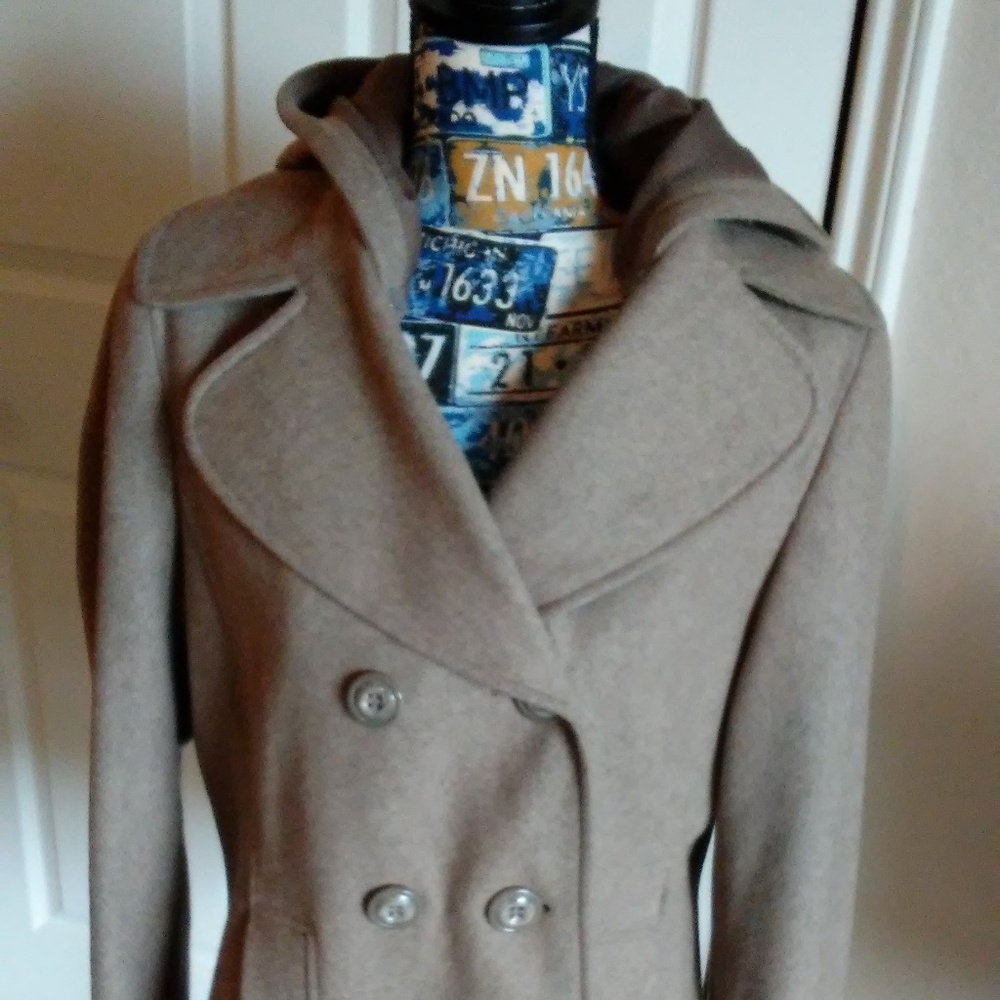New York & Company Women's Hooded Wool Jacket